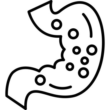 mide ikonu vektör illüstrasyonu