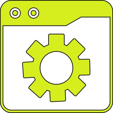 Teçhizat Web simgesi basit illüstrasyon