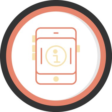 Akıllı telefonmuş. Web simgesi vektör illüstrasyonu