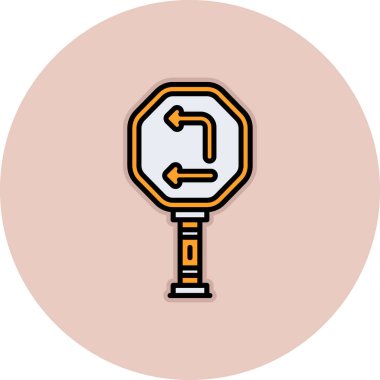 Yol simgesi vektör illüstrasyonu