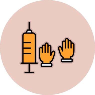 Tıbbi bir simgenin vektör illüstrasyonu