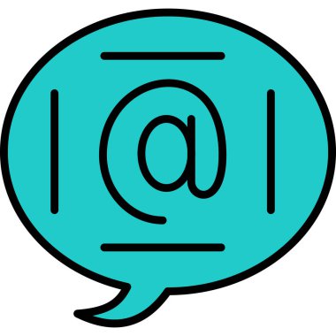 Sohbet balonu simgesi. hat sohbet vektör rengi düz izole