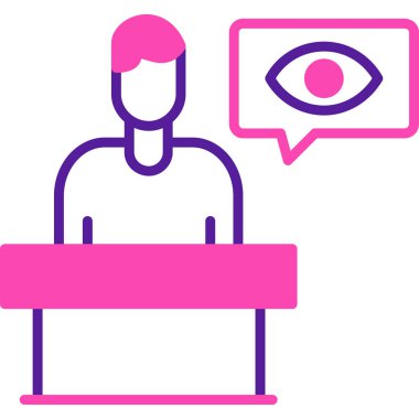 Bilgisayarı olan bir adamın vektör çizimi