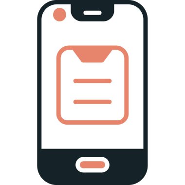 Cep telefonu. Web simgesi basit illüstrasyon