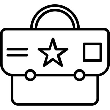 Çanta. Web simgesi basit illüstrasyon