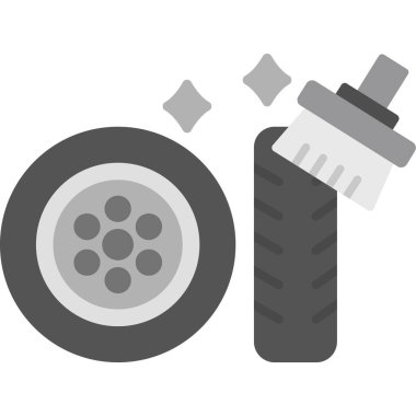 Araba yıkama ikonu. Web için araba yıkama vektör simgelerinin düz çizimi