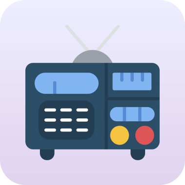 Televizyon. Web simgesi basit illüstrasyon