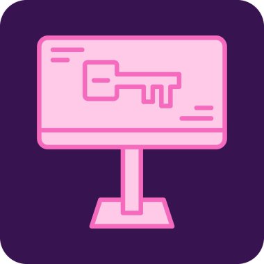 Bilgisayar. Web simgesi basit illüstrasyon