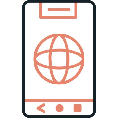 Mobil simgenin vektör illüstrasyonu