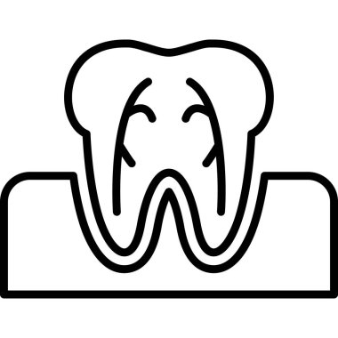 diş vektörü simgesi modern basit tasarım