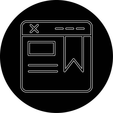 tarayıcı simgesi vektör illüstrasyonu