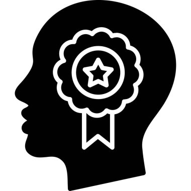 Yıldız ikonlu beyin, kabartma tasarımı