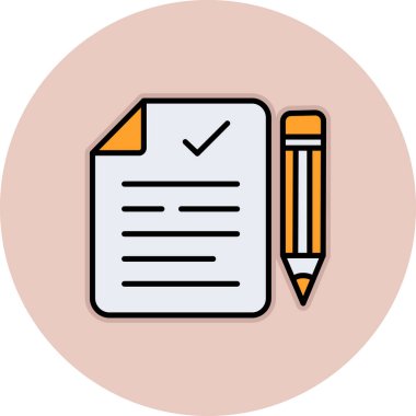 Belge. Web simgesi basit illüstrasyon