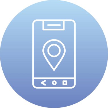 gps konum simgesi vektör çizimi