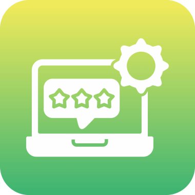 Moda tasarımı izole edilmiş arkaplanda web derecelendirme simgesi