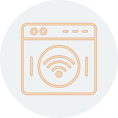 wifi vektör renk çizgisi simgesi