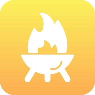 ateş sıcak simgesi ana hatlarıyla