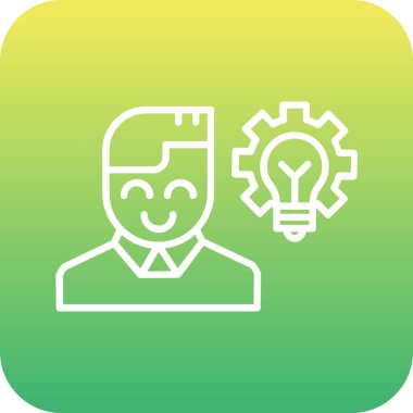 Benzersiz kullanıcı ayarları vektör çizgisi simgesi