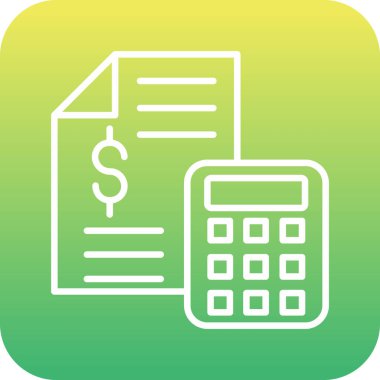 Dolar hesap makinesi simgesi. vektör illüstrasyonu