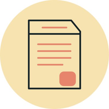 Dosya. Web simgesi basit illüstrasyon