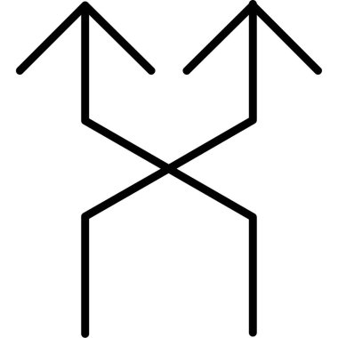 Oklar ana simge, özet biçimi üzerine ok atar