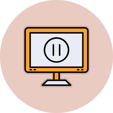 Bilgisayar. Web simgesi basit illüstrasyon