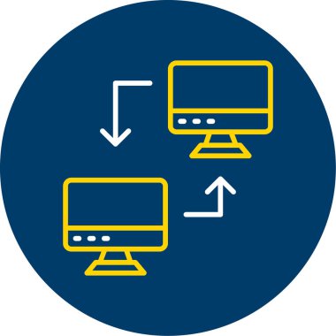 bilgisayar ekranı simgesi soyut arkaplanda izole edildi