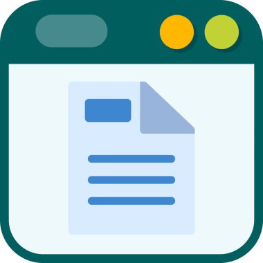 Belge. Web simgesi basit illüstrasyon