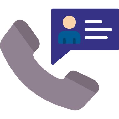 Telefonunuz var. Web simgesi basit illüstrasyon