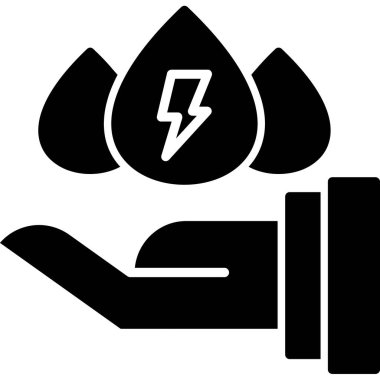 Enerji enerji ekolojisi simgesi ana hat biçiminde