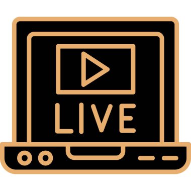 canlı TV vektör illüstrasyonu