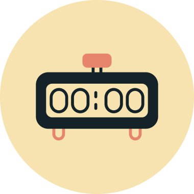 Alarm saat vektör simgesi - taslak biçimi