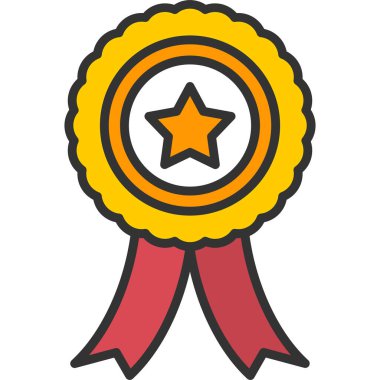 Rozet simge vektör çizim