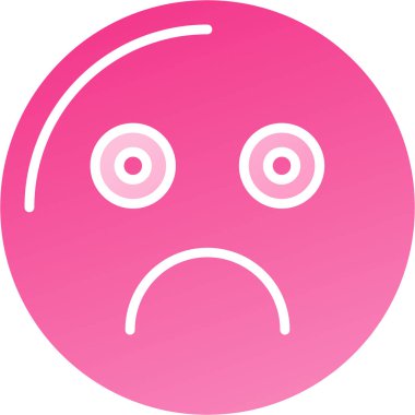 Üzgün surat. Basit simge