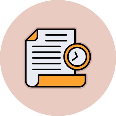 Kalem simgesi ve vektör illüstrasyonlu pano