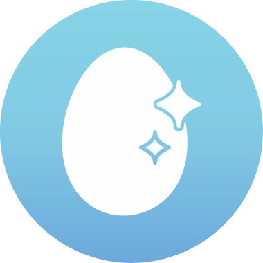 Mavi bir ikon yumurtasının vektör çizimi