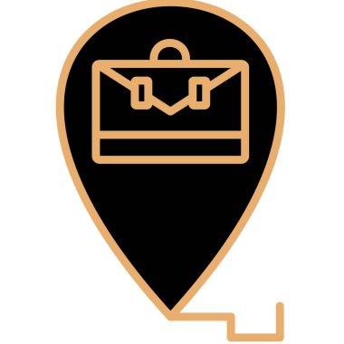 Çanta simgesi çizimi ile harita işaretleyici