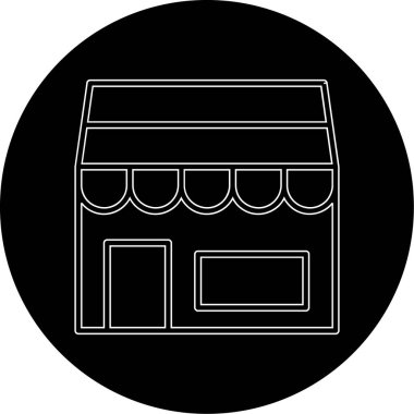 dükkan simgesi vektör illüstrasyonu