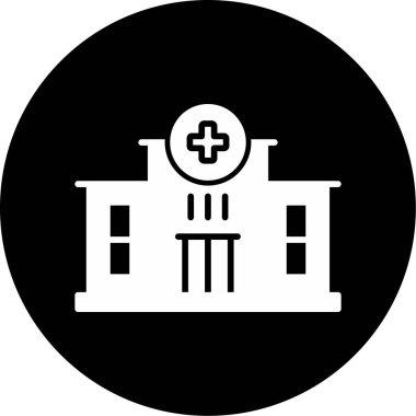 Hastane binası ikon vektör illüstrasyonu
