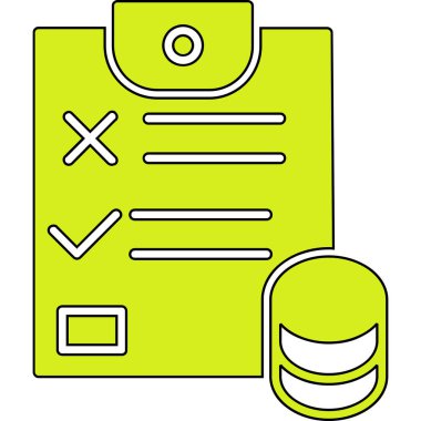 Soyut arkaplanda izole edilmiş kontrol listesi simgesi, doğrusal vektör çizimi
