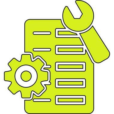 Ayarlar simgesi, vektör illüstrasyonu