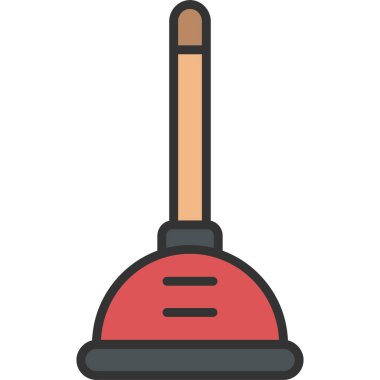 Elektrik süpürgesi ikonu. vektör illüstrasyonu