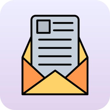 zarf e- posta simgesi vektör çizimi çizimi