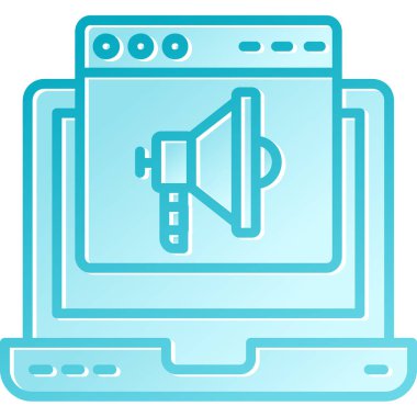 çevrimiçi pazarlama simgesi vektör illüstrasyonu