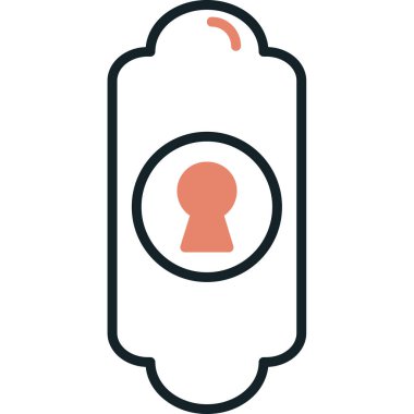 Bir kilit simgesinin vektör illüstrasyonu