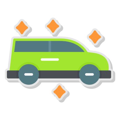 araba taksi simgesi, düz stil