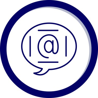 Bir sohbet simgesinin vektör illüstrasyonu