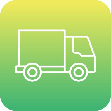 Kamyon yeşil simge vektör