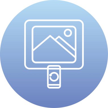 Modern b 'nin vektör illüstrasyonu ikon kamera simgesinden yoksun