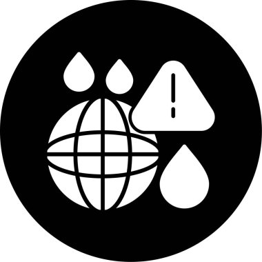 Bir dünya simgesinin vektör illüstrasyonu